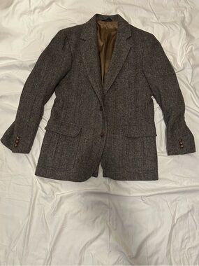Pendleton Brown Tweed Wool Blazer with Blue Label